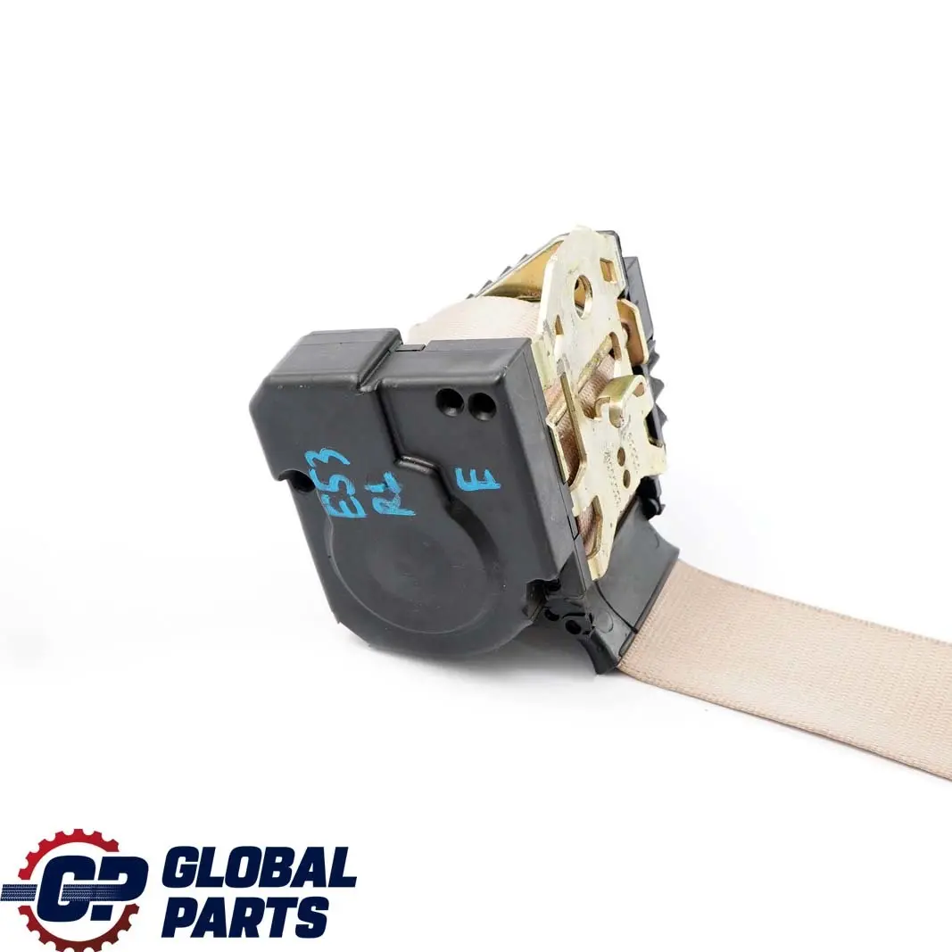 BMW X5 Series E53 Rear Right O/S Seat Upper Belt Seatbelt Light Beige - SKU 7051510 - Part number 7051510