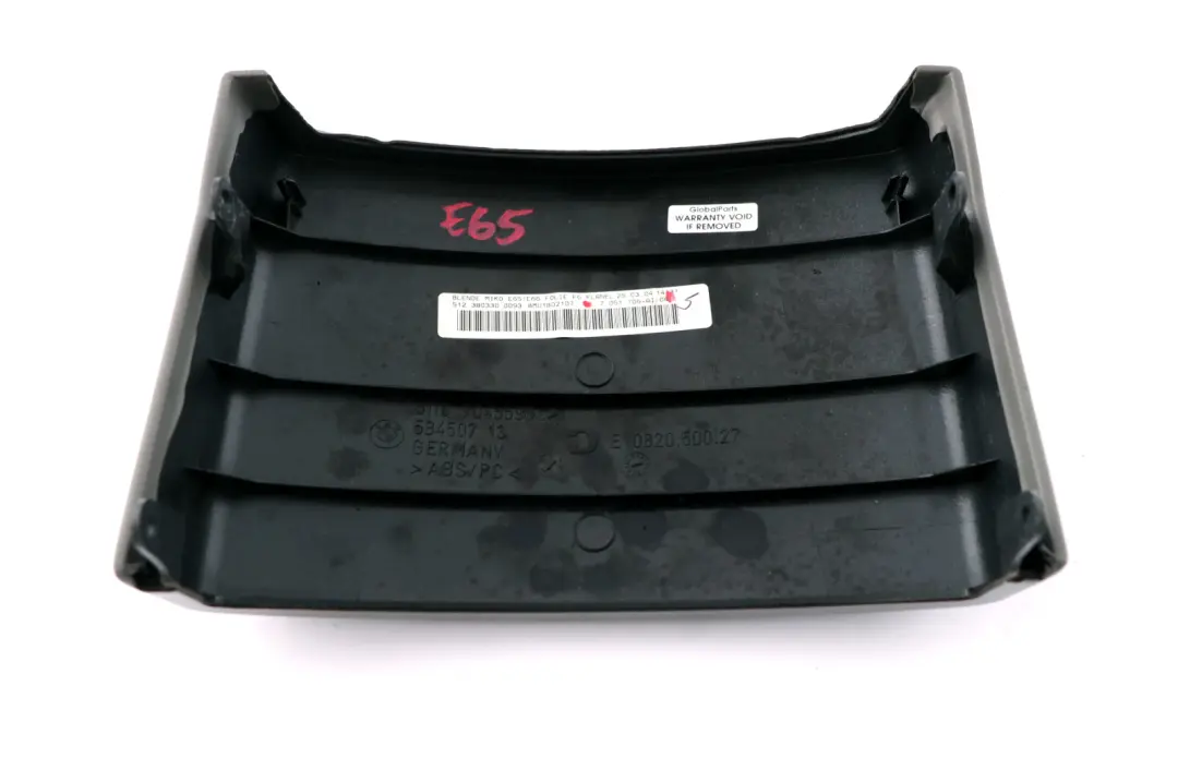 Covering Rear Trim Centre Console Cover Grey 7045598 to BMW 7 Series E65 E66 with Part number 7051706 BMW 7 Series E65 E66 Covering Rear Trim Centre Console Cover Grey 7045598 - SKU 7051706 - Part number 7051706