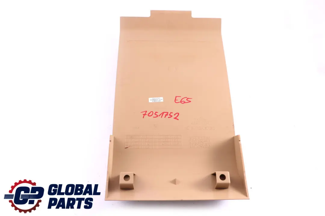 Armrest Panel Cream Beige to BMW 7 Series E65 E66 E67 Rear Seat with Part number 7051752 BMW 7 Series E65 E66 E67 Rear Seat Armrest Panel Cream Beige - SKU 7051752 - Part number 7051752