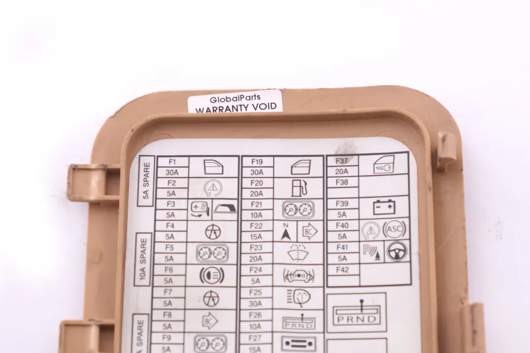 Lateral Trim Panel Cordoba Beige Label Fuse Box to Mini Cooper One R50 Cover with Part number 7051769 Mini Cooper One R50 Cover Lateral Trim Panel Cordoba Beige Label Fuse Box - SKU 7051769 - Part number 7051769