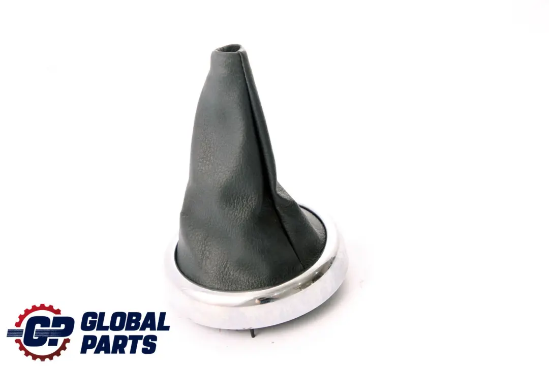 Mini Cooper R50 R52 Trim Ring Silver Gearshift Lever Boot Panther Black - SKU 7052157-1 - Part number 7052157