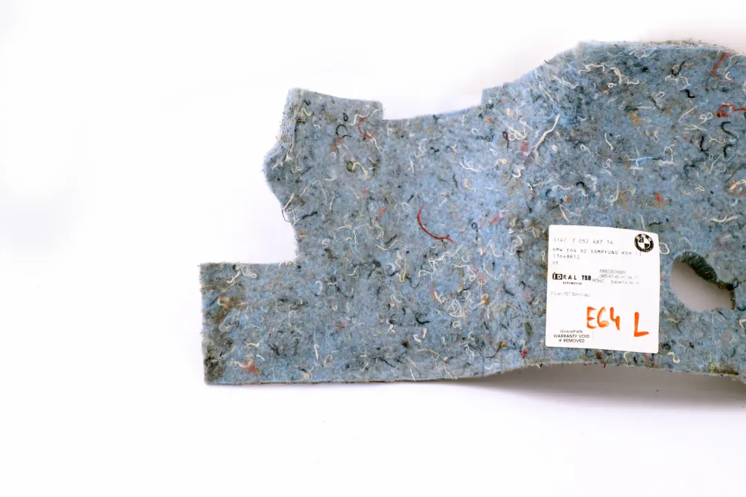 Sound Insulatng Trunk Wheel Housing Left N/S to BMW 6 Series E64 LCI with Part number 7052487 BMW 6 Series E64 LCI Sound Insulatng Trunk Wheel Housing Left N/S - SKU 7052487 - Part number 7052487