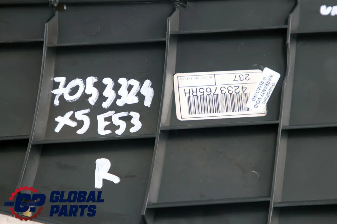 Right Seat O/S Lateral Side Panel Leather Cover Black to BMW X5 Series E53 Rear with Part number 7053324 BMW X5 Series E53 Rear Right Seat O/S Lateral Side Panel Leather Cover Black - SKU 7053324 - Part number 7053324