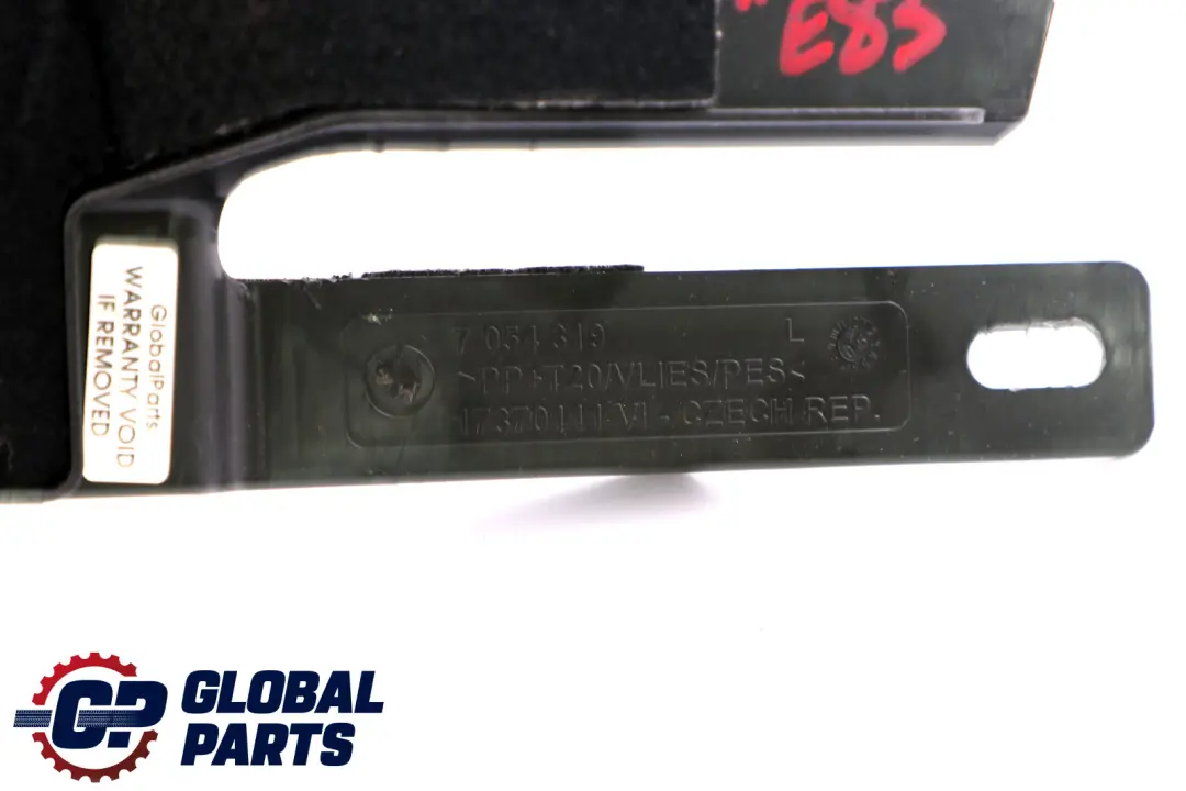 BMW X3 Series E83 Rear Vent Louvre Panel Left Sound Insulation Trim N/S - SKU 7054319 - Part number 51477054319