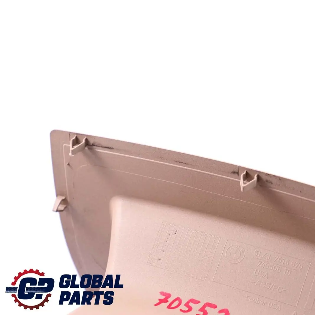 BMW Z4 E85 Lateral Rear Panel Trim Storage Cover Insert Right 7016670 - SKU 7055306 - Part number 7055306
