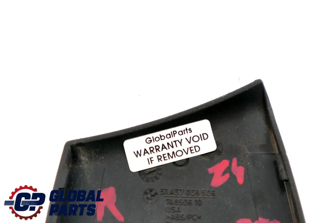 G?rtelabdeckung Destro Nero per BMW Z4 E85 con numero di parte 7036506 BMW Z4 E85 G?rtelabdeckung Destro Nero - SKU 7055416 - Numero di parte 7036506