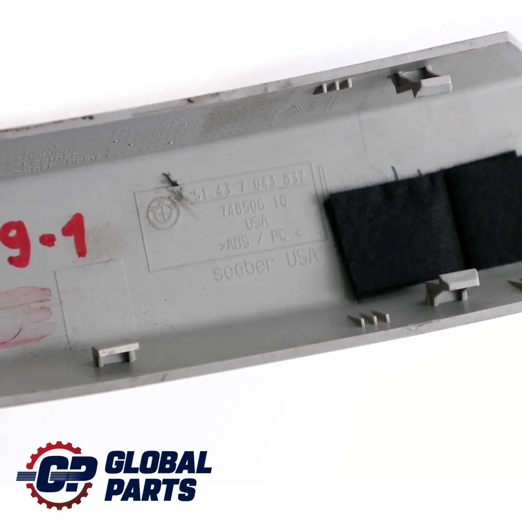 Roll Bar Trim Panel Left N/S Grey Silver 7043837 to BMW Z4 Series E85 1 with Part number 7055439 BMW Z4 Series E85 1 Roll Bar Trim Panel Left N/S Grey Silver 7043837 - SKU 7055439-1 - Part number 7055439