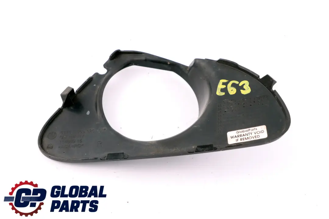 Front Right O/S Bumper Cover Fog Lamp Trim to BMW 6 Series E63 E64 LCI with Part number 7055526 BMW 6 Series E63 E64 LCI Front Right O/S Bumper Cover Fog Lamp Trim - SKU 7055526 - Part number 7055526