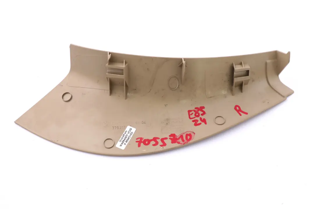 Osłona Tył Prawy Beżowy Wlot 7027144 do BMW E85 E86 o numerze 7055710 BMW E85 E86 Osłona Tył Prawy Beżowy Wlot 7027144 - SKU 7055710 - Numer Części 7055710