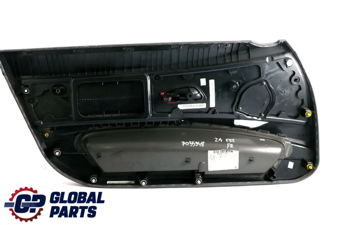 BMW Z4 E85 E86 Anteriore Destro Porta Scheda Pelle Grigio Rosso Trim Panel - SKU 7055948 - Numero di parte 7055948