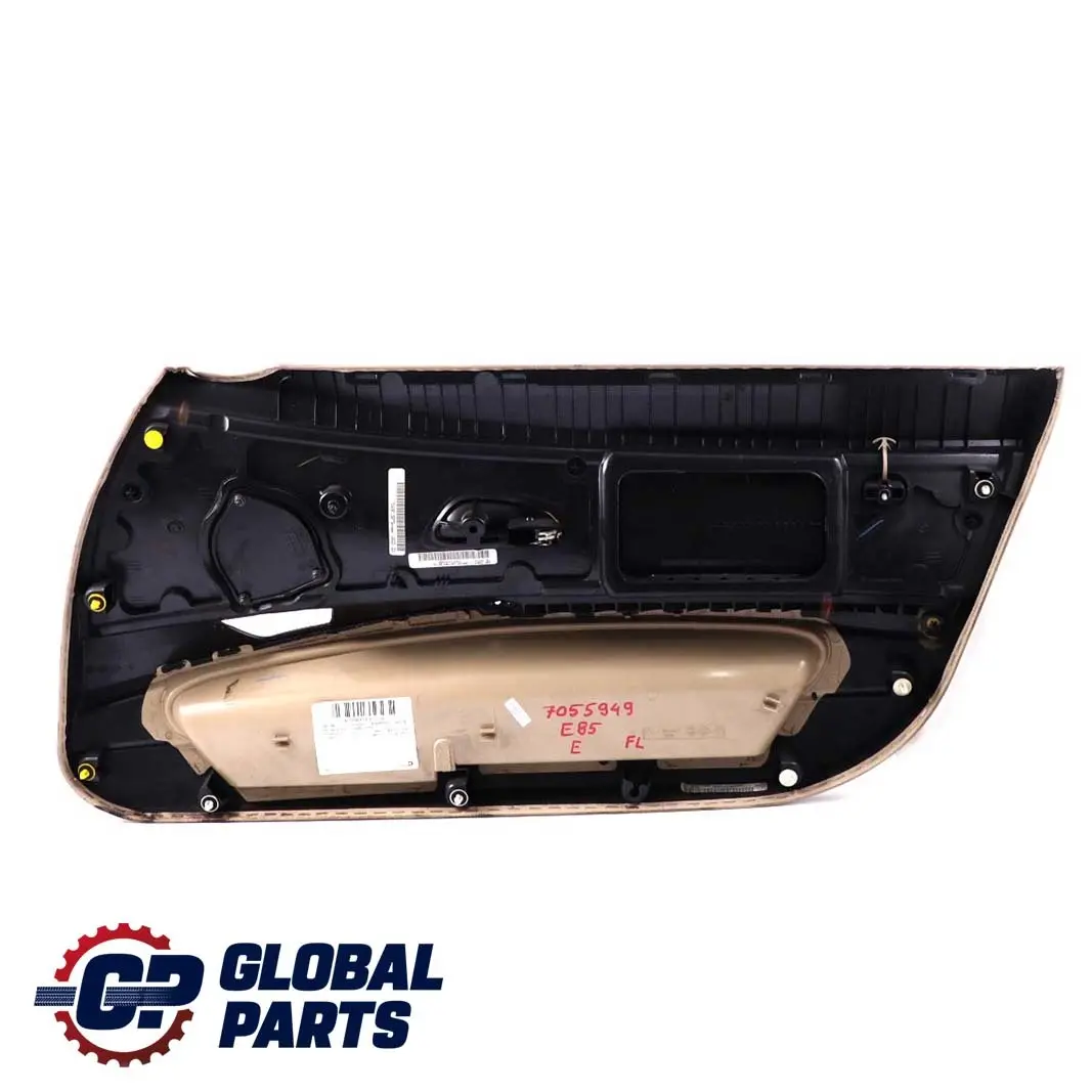 Front Left N/S Door Card Leather Beige Trim Panel to BMW Z4 Series E85 E86 with Part number 7055949 BMW Z4 Series E85 E86 Front Left N/S Door Card Leather Beige Trim Panel - SKU 7055949 - Part number 7055949
