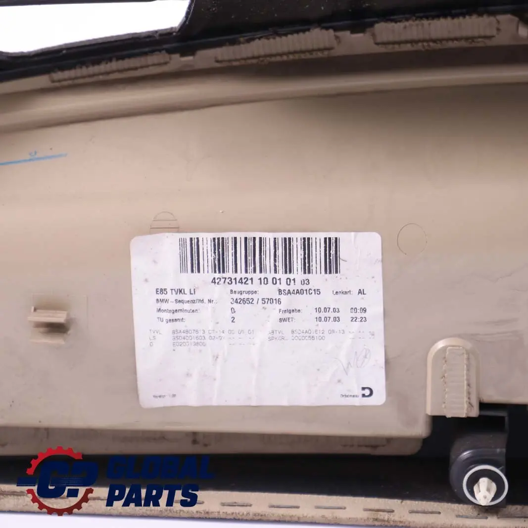 Front Left N/S Door Card Leather Beige Trim Panel to BMW Z4 Series E85 E86 with Part number 7055949 BMW Z4 Series E85 E86 Front Left N/S Door Card Leather Beige Trim Panel - SKU 7055949 - Part number 7055949