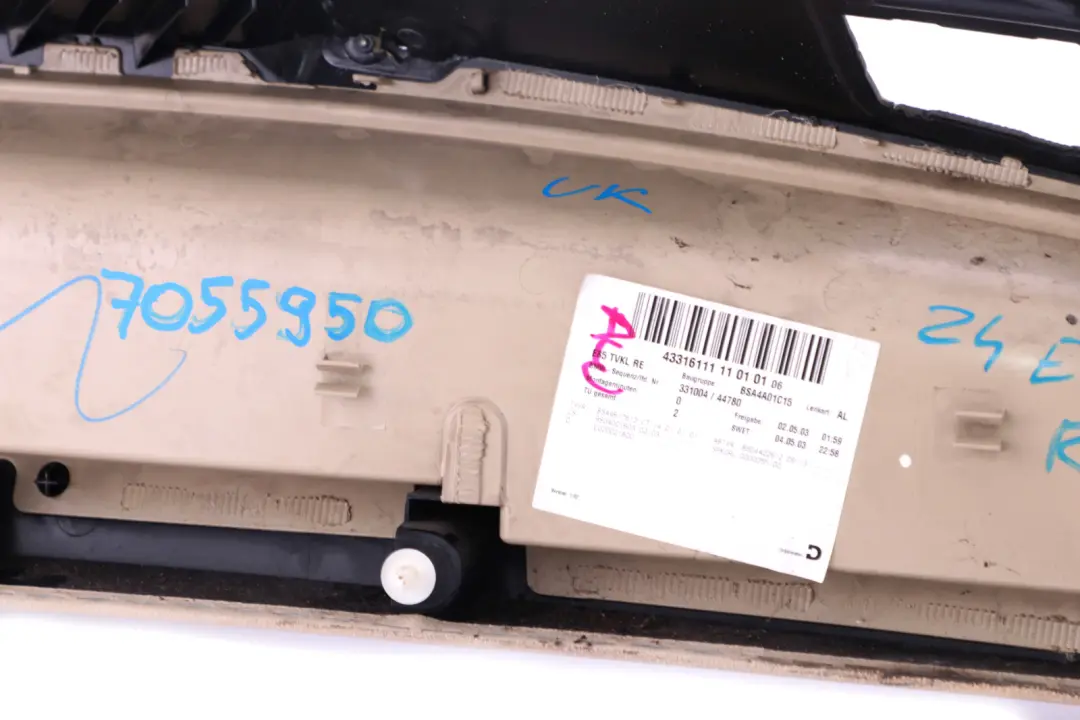 Türverkleidung Leder rechts vorne beige BMW Z4 er E85 E86 - SKU 7055950 - Teilenummer 7055950