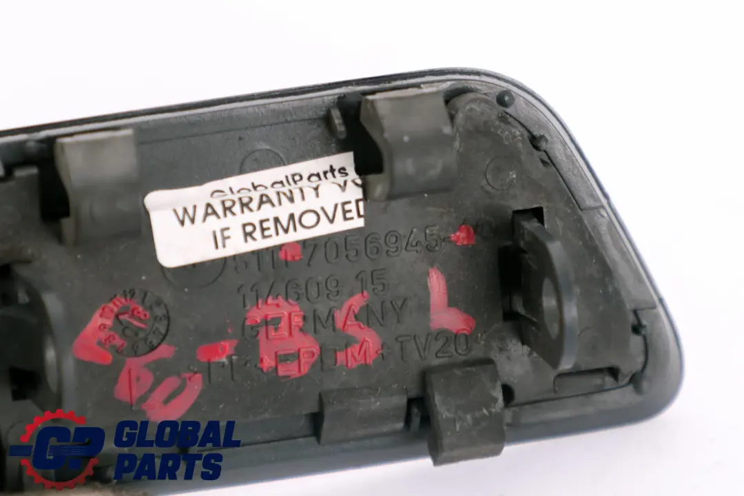 Front Bumper Headligh Flap Cover Left N/S Black Sapphire to BMW 5 Series E60 with Part number 7056945 BMW 5 Series E60 Front Bumper Headligh Flap Cover Left N/S Black Sapphire - SKU 7056945-BS - Part number 7056945