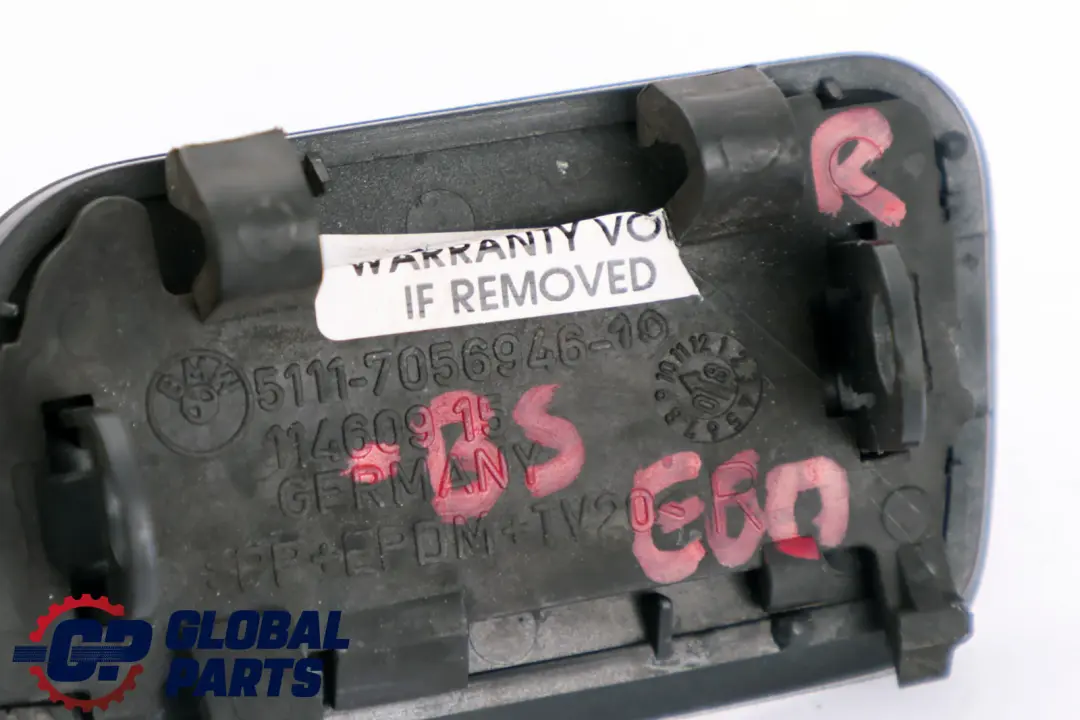 BMW E60 E61 Frontstoßstange Scheinwerferklappenabdeckung Rechts Schwarz Sapphire - SKU 7056946-BS - Teilenummer 7056946