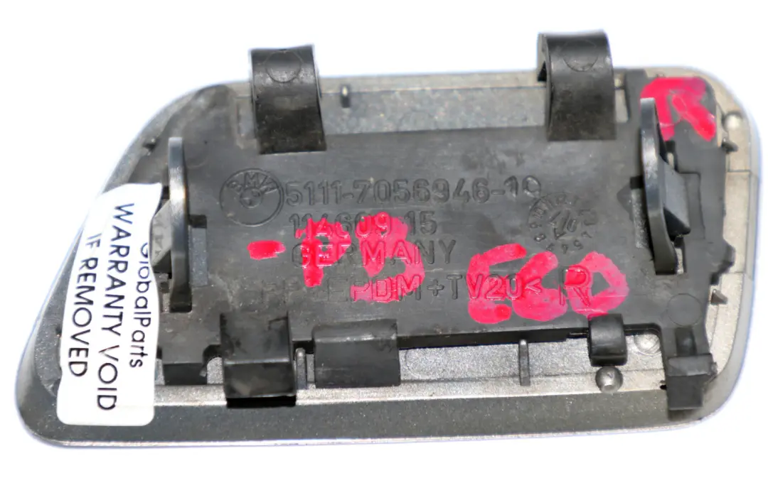 BMW E60 Pare-Chocs Avant Couvercle Volet Phare Droit Brun Platine - SKU 7056946-PB - Numéro de pièce 7056946