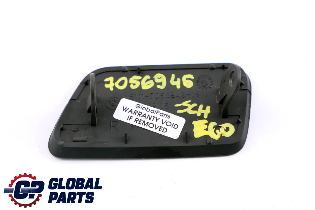 BMW E60 E61 Scheinwerfer Abdeckung Vorne Rechts Schwarz 2 - SKU 7056946-SCH - Teilenummer 7056946