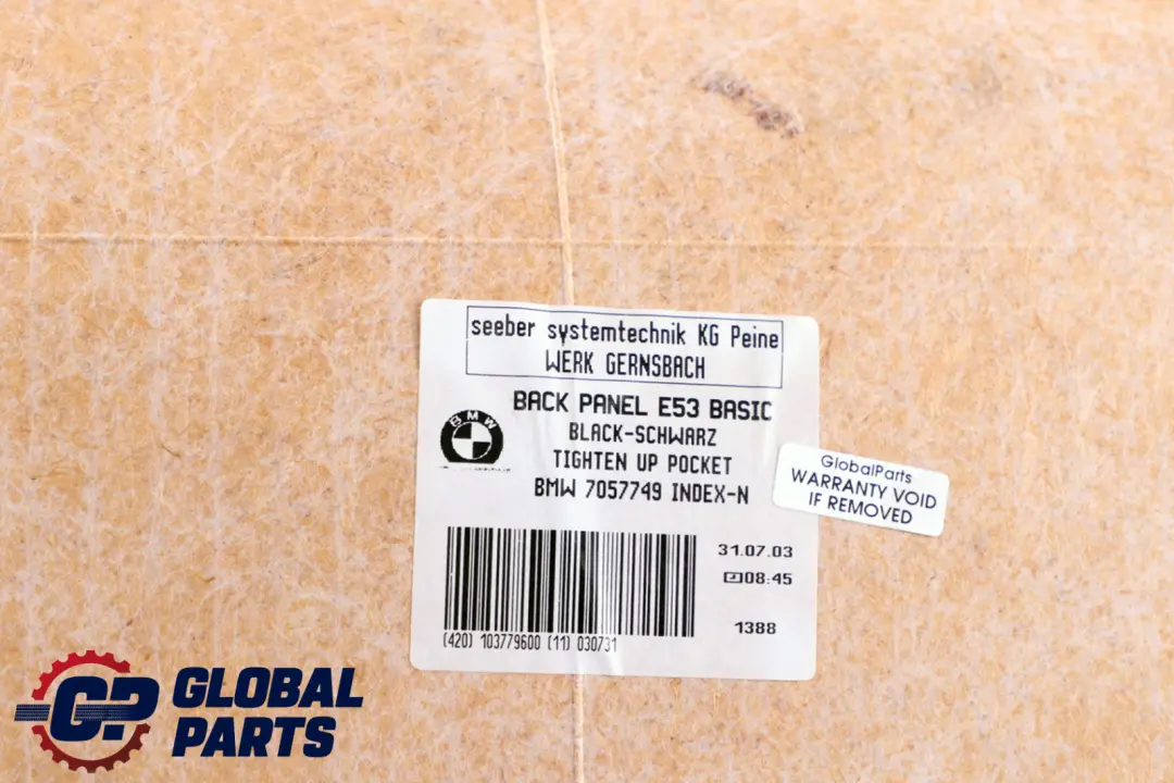 BMW X5 E53 Sedile Posteriore In Similpelle Tasca Posteriore Nera 7057749 - SKU 7057744 - Numero di parte 7057744