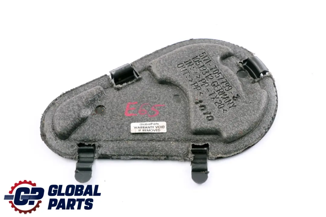 Reinforcement Plate Insulation Body Cover to BMW 7 Series E65 with Part number 7057799 BMW 7 Series E65 Reinforcement Plate Insulation Body Cover - SKU 7057799 - Part number 7057799