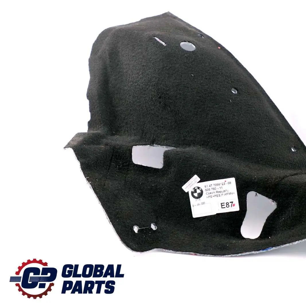 BMW 1 Series E81 E87 LCI Rear Left Sound Insulating Wheel Housing N/S - SKU 7058123 - Part number 51487058123
