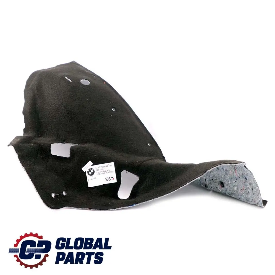 BMW E81 E87 LCI Aislamiento Acustico Trasero Izquierdo Carcasa Rueda - SKU 7058123 - Número de pieza 51487058123