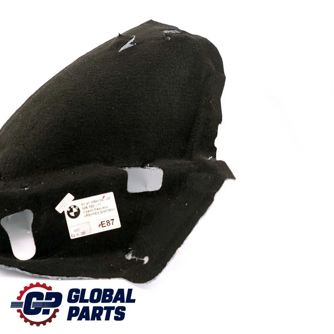 BMW E81 E87 LCI Aislamiento Acustico Trasero Derecho Carcasa Rueda - SKU 7058124 - Número de pieza 51487058124