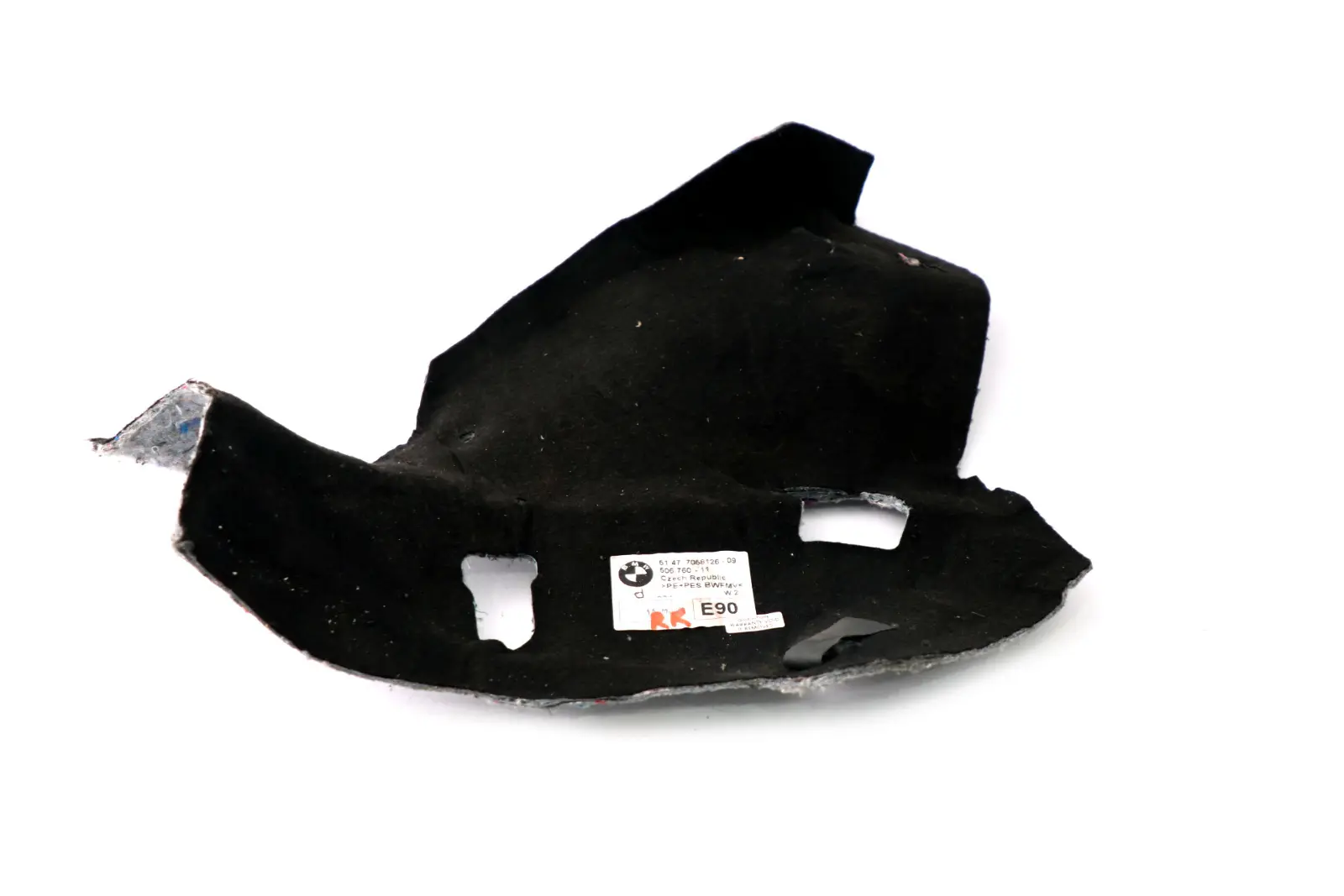 BMW E90 E91 E92 LCI Isolamento acustico passaruota posteriore destro