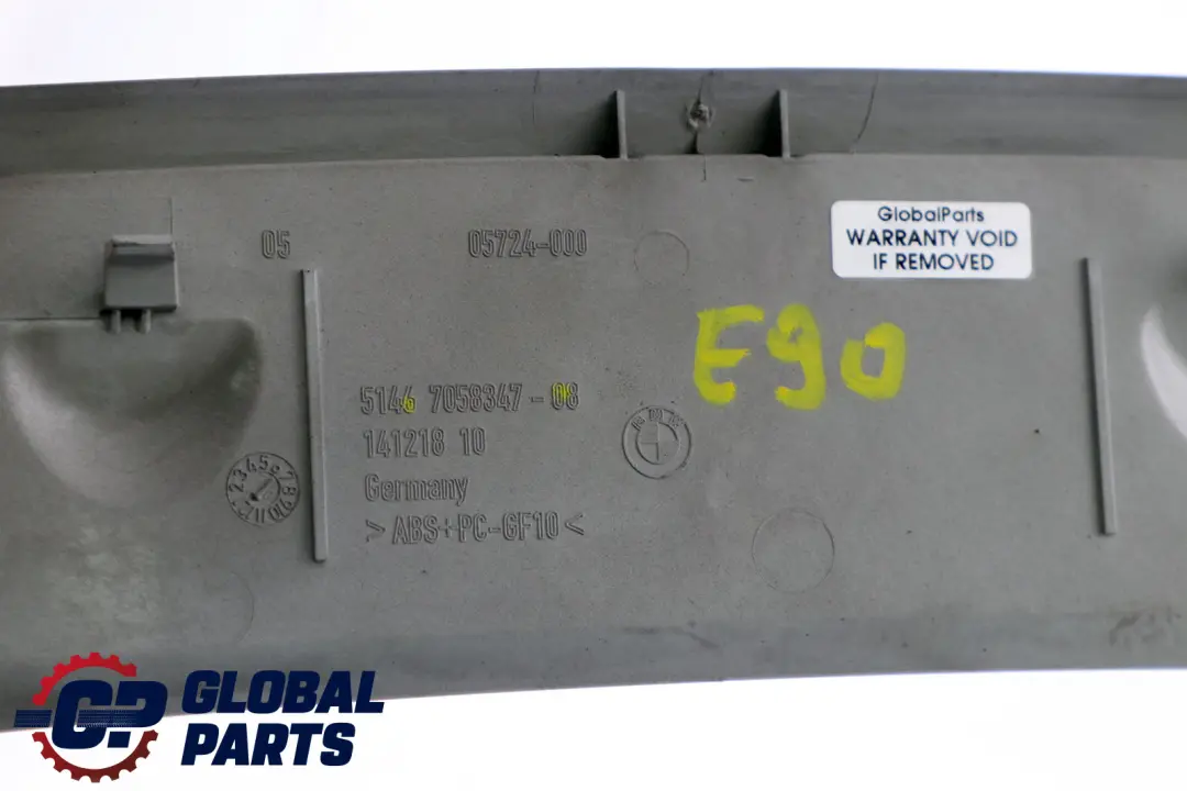 BMW 3 Series E90 Grey Rear Parcel Shelf Ventilation Grille Trim Panel - SKU 7058347 - Part number 7058347