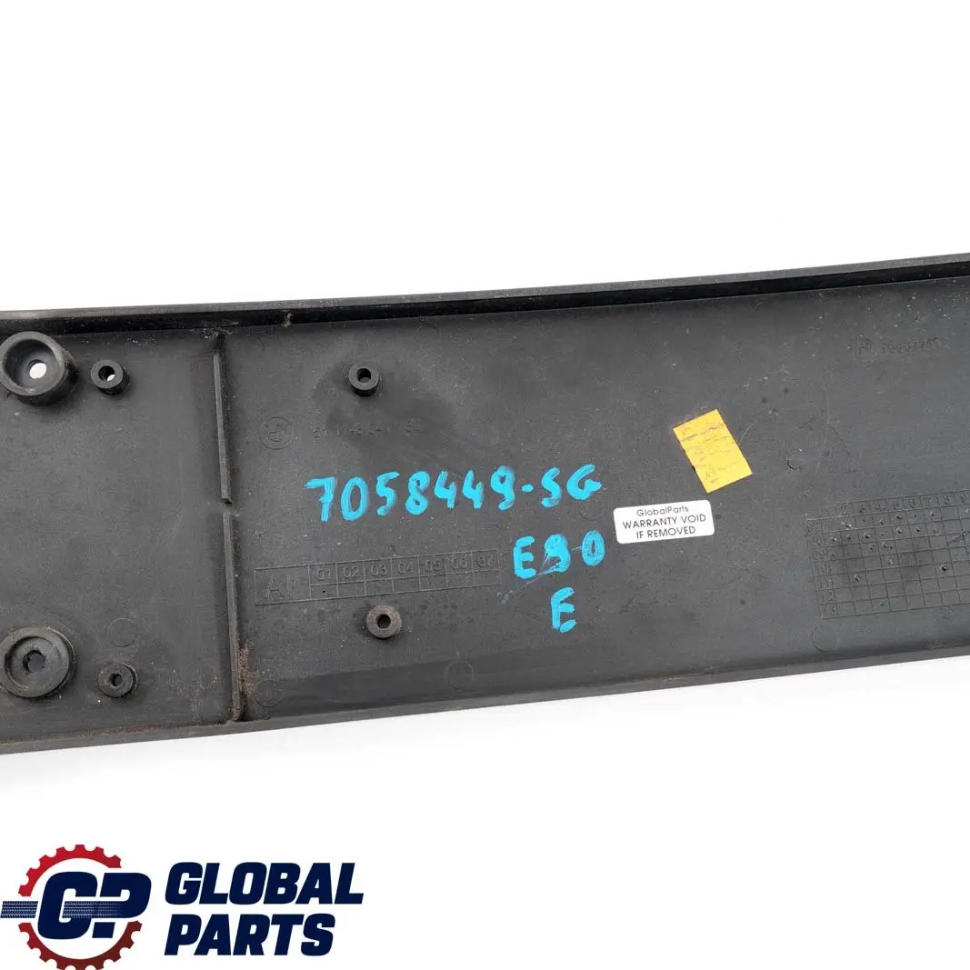 BMW E90 E91 Front Bumper Licence Plate Base Sparkling Graphite A22 8041180 - SKU 7058449-SG - Part number 7058449