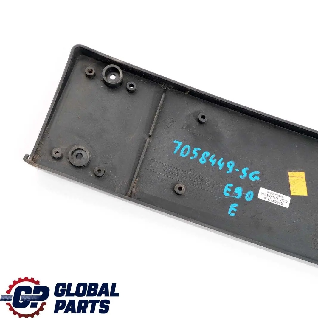BMW E90 E91 Front Bumper Licence Plate Base Sparkling Graphite A22 8041180 - SKU 7058449-SG - Part number 7058449
