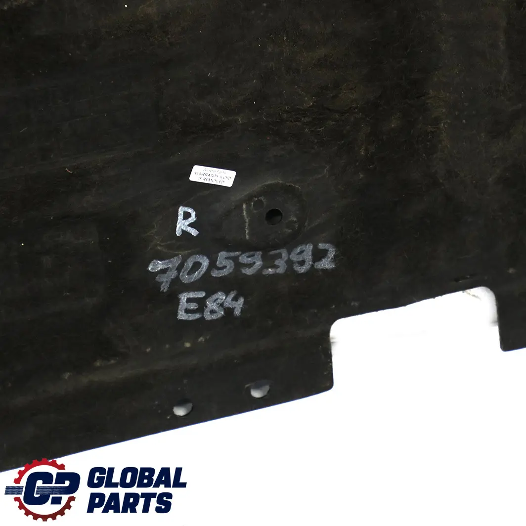 Underbody panelling protector cover chassis right O/S to BMW 3 E90 E91 X1 E84 with Part number 51757059392 BMW 3 E90 E91 X1 E84 Underbody panelling protector cover chassis right O/S - SKU 7059392 - Part number 51757059392
