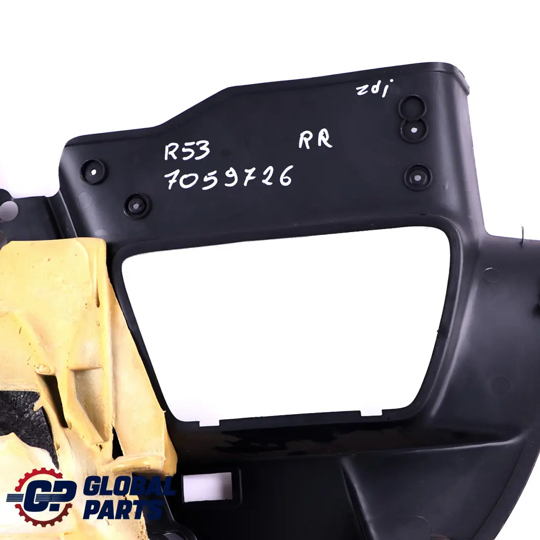 Pannello Laterale Posteriore Destro O/S Panther Black per Mini Cooper R50 R53 1 con numero di parte 7059726 Mini Cooper R50 R53 1 Pannello Laterale Posteriore Destro O/S Panther Black - SKU 7059726-1 - Numero di parte 7059726