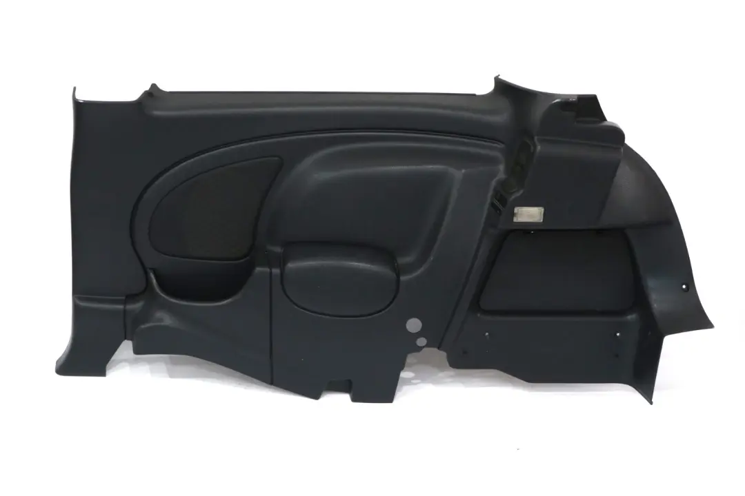 Right O/S Lateral Trim Side Panel Panther Black to BMW Mini Cooper R50 R53 Rear with Part number 7059726 BMW Mini Cooper R50 R53 Rear Right O/S Lateral Trim Side Panel Panther Black - SKU 7059726 - Part number 7059726