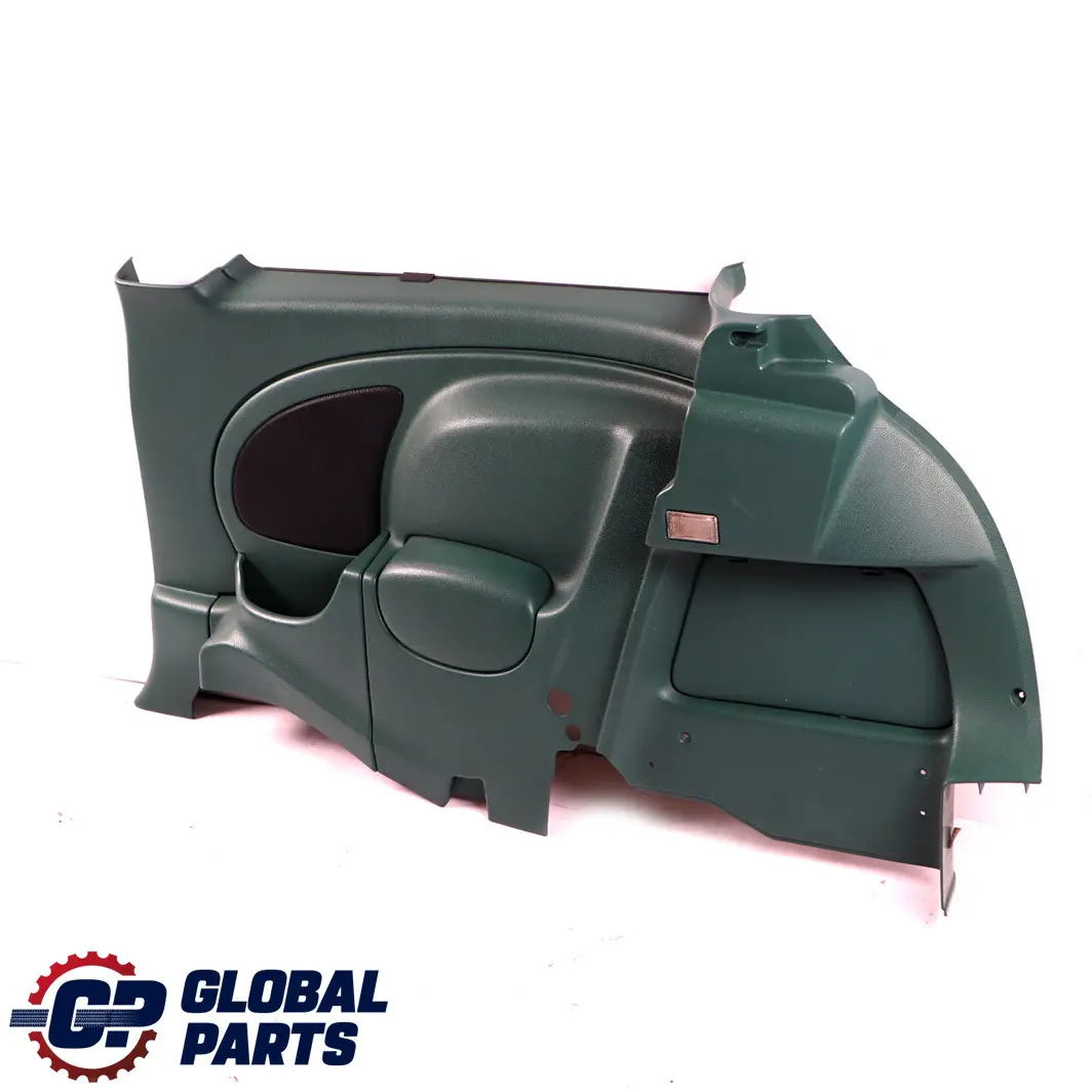 Right O/S Lateral Trim Side Panel Emerald Green to BMW Mini Cooper R50 R53 Rear with Part number 7059732 BMW Mini Cooper R50 R53 Rear Right O/S Lateral Trim Side Panel Emerald Green - SKU 7059732 - Part number 7059732