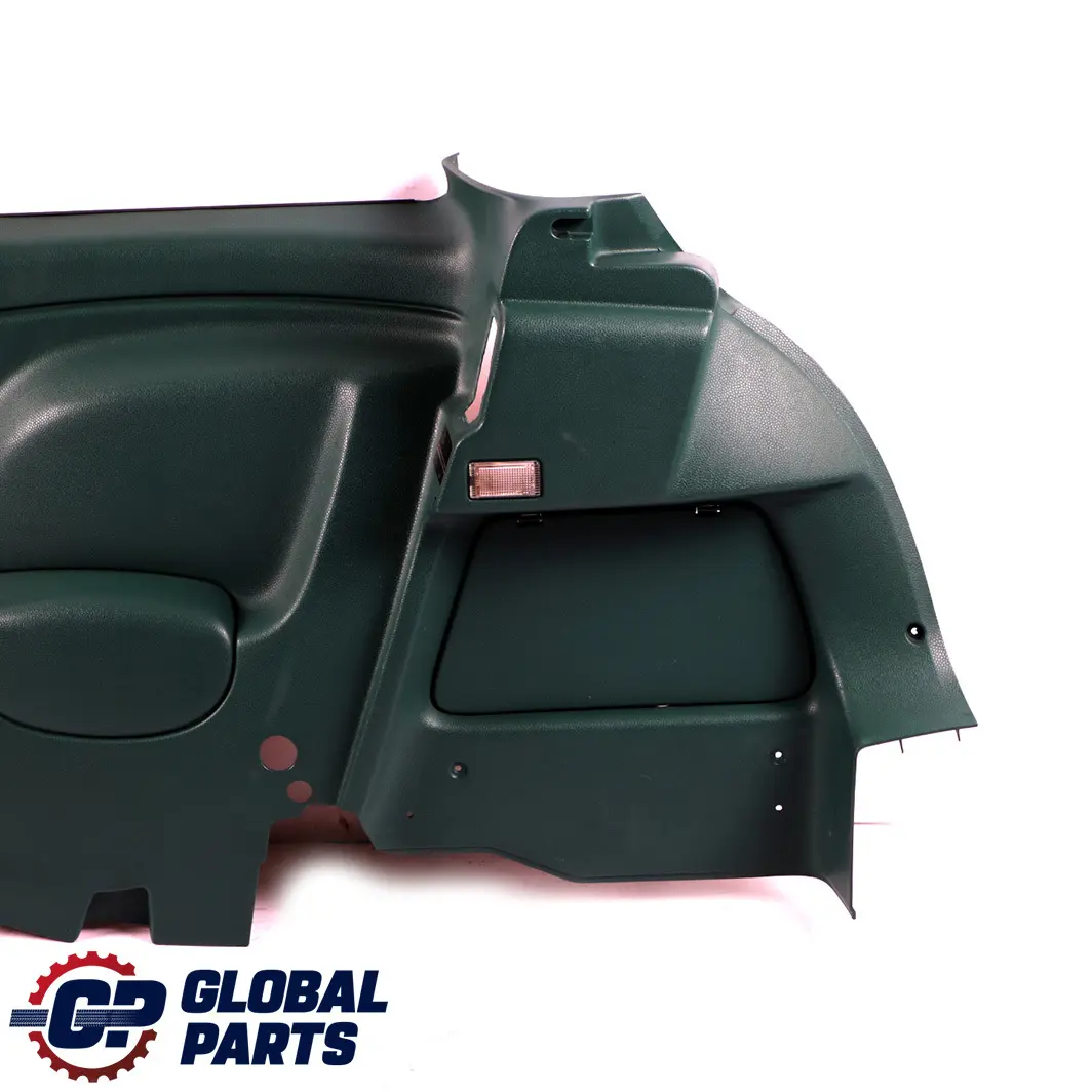 Right O/S Lateral Trim Side Panel Emerald Green to BMW Mini Cooper R50 R53 Rear with Part number 7059732 BMW Mini Cooper R50 R53 Rear Right O/S Lateral Trim Side Panel Emerald Green - SKU 7059732 - Part number 7059732