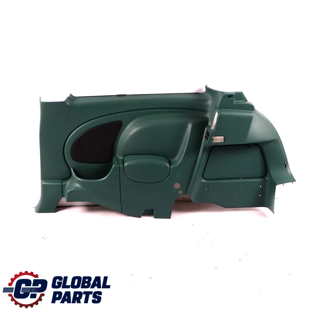 Right O/S Lateral Trim Side Panel Emerald Green to BMW Mini Cooper R50 R53 Rear with Part number 7059732 BMW Mini Cooper R50 R53 Rear Right O/S Lateral Trim Side Panel Emerald Green - SKU 7059732 - Part number 7059732