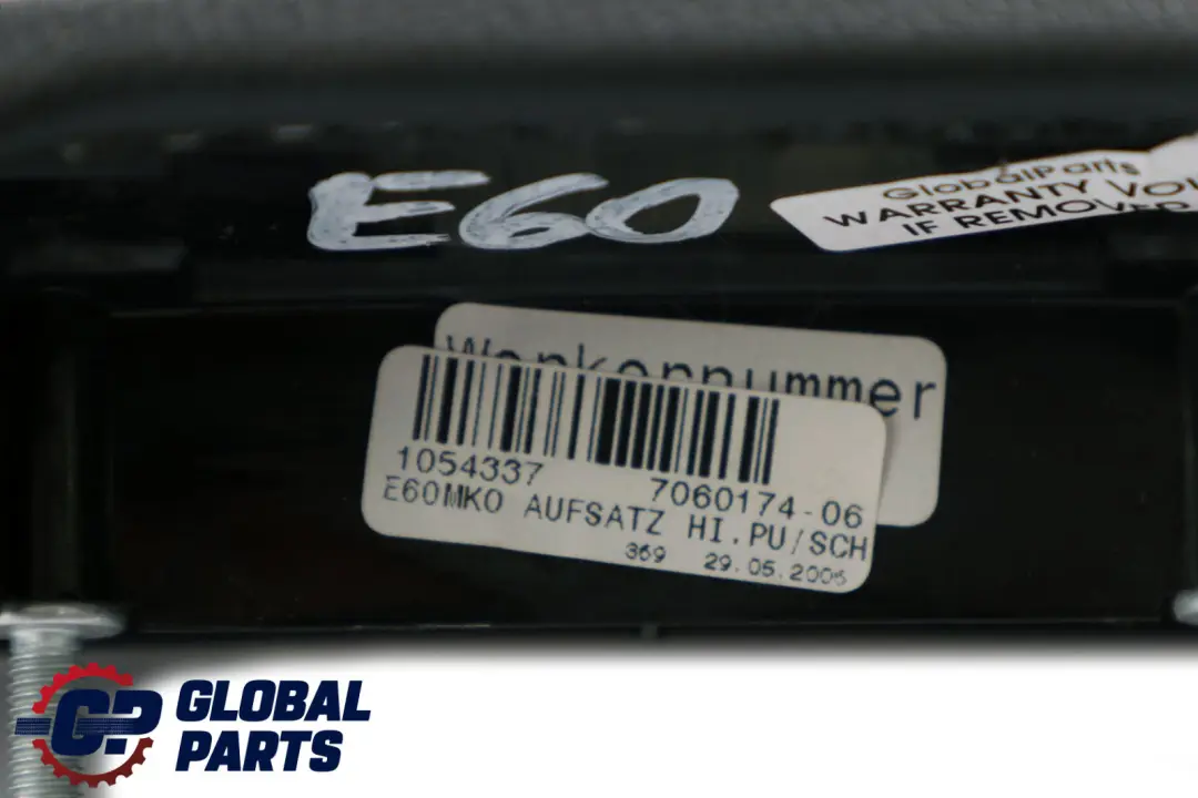 BMW E60 E61 Covering Rear Trim Centre Console Cover Black - SKU 7060174 - Part number 7060174