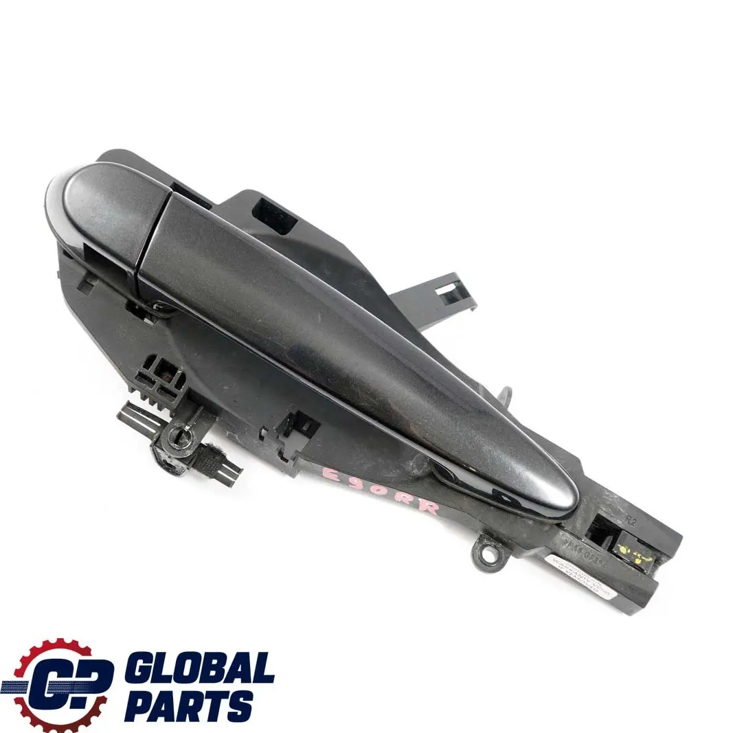 BMW 3 Series E90 E91 LCI Complete Rear Left Grab Handle N/S Black Sapphire 475 - SKU 7060299-BS - Part number 51227060299 51210445183
