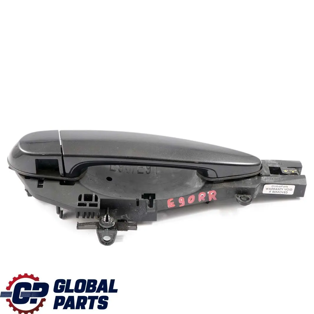 BMW E90 E91 LCI Asidero Trasero Izquierdo Completo Negro Zafiro 475 - SKU 7060299-BS - Número de pieza 51227060299 51210445183