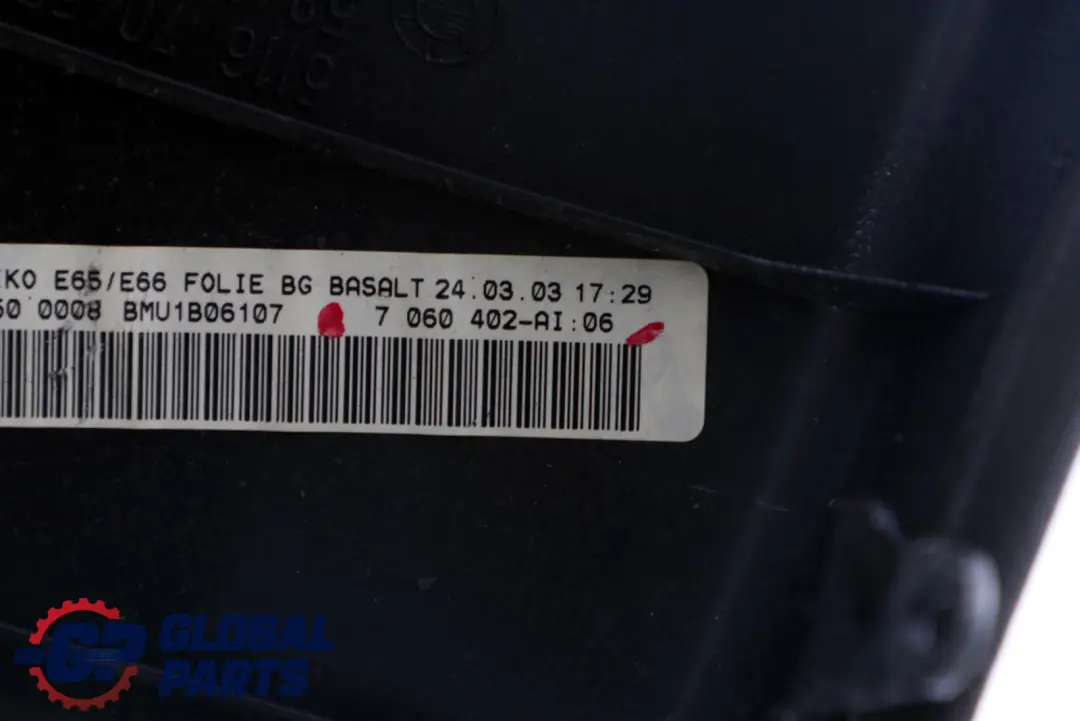 BMW 7 E65 E66 Garniture de la Console Centrale Arriere Gris Basalte 7045598 - SKU 7060402 - Numéro de pièce 7060402