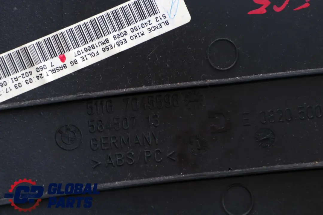 *BMW 7 er E65 E66 Blende Mittelkonsole Hinten Basaltgrau Grau 7045598 für mit Teilenummer 7060402 *BMW 7 er E65 E66 Blende Mittelkonsole Hinten Basaltgrau Grau 7045598 - SKU 7060402 - Teilenummer 7060402
