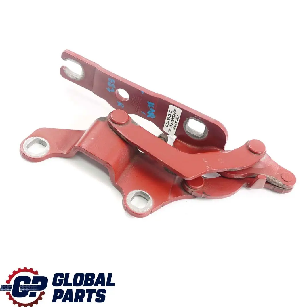 Derecho Motor Capo Bisagra Capo Karmesinrot Rojo A61 para BMW E81 E87 con número de pieza 7060560 BMW E81 E87 Derecho Motor Capo Bisagra Capo Karmesinrot Rojo A61 - SKU 7060560-KAR - Número de pieza 7060560