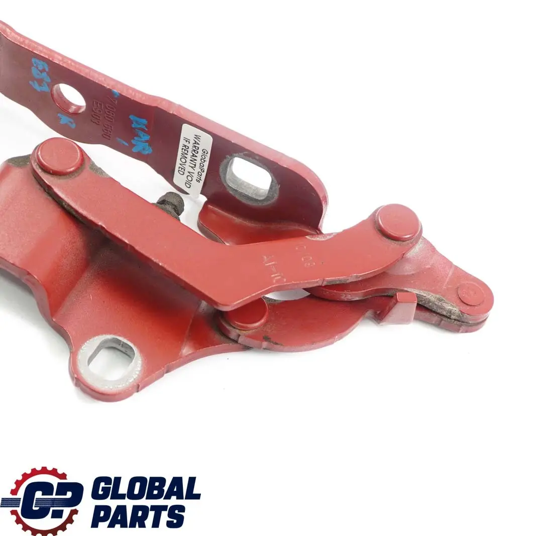 Derecho Motor Capo Bisagra Capo Karmesinrot Rojo A61 para BMW E81 E87 con número de pieza 7060560 BMW E81 E87 Derecho Motor Capo Bisagra Capo Karmesinrot Rojo A61 - SKU 7060560-KAR - Número de pieza 7060560