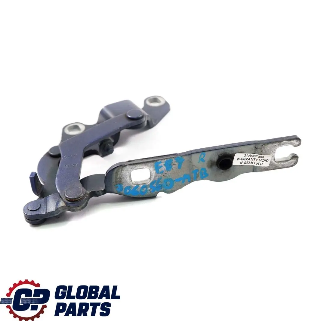 Scharnier Frontklappe Rechts Montegoblau Metallic A51 für BMW 1 er E81 E87 mit Teilenummer 7060560 BMW 1 er E81 E87 Scharnier Frontklappe Rechts Montegoblau Metallic A51 - SKU 7060560-MTB - Teilenummer 7060560