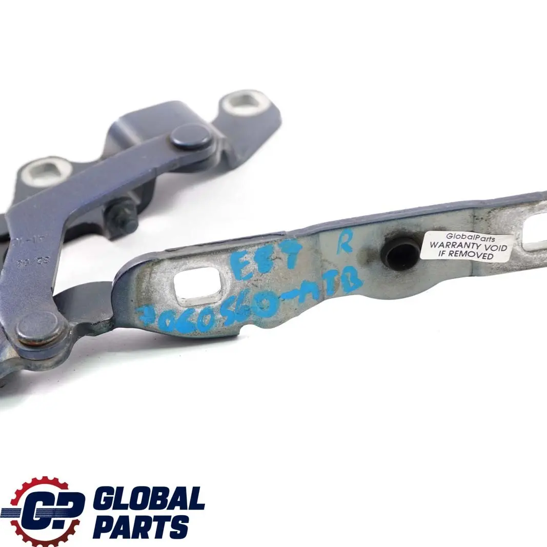 BMW 1 E81 E87 Right O/S Engine Hood Hinge Bonnet Montegoblau Blue A51 - SKU 7060560-MTB - Part number 7060560