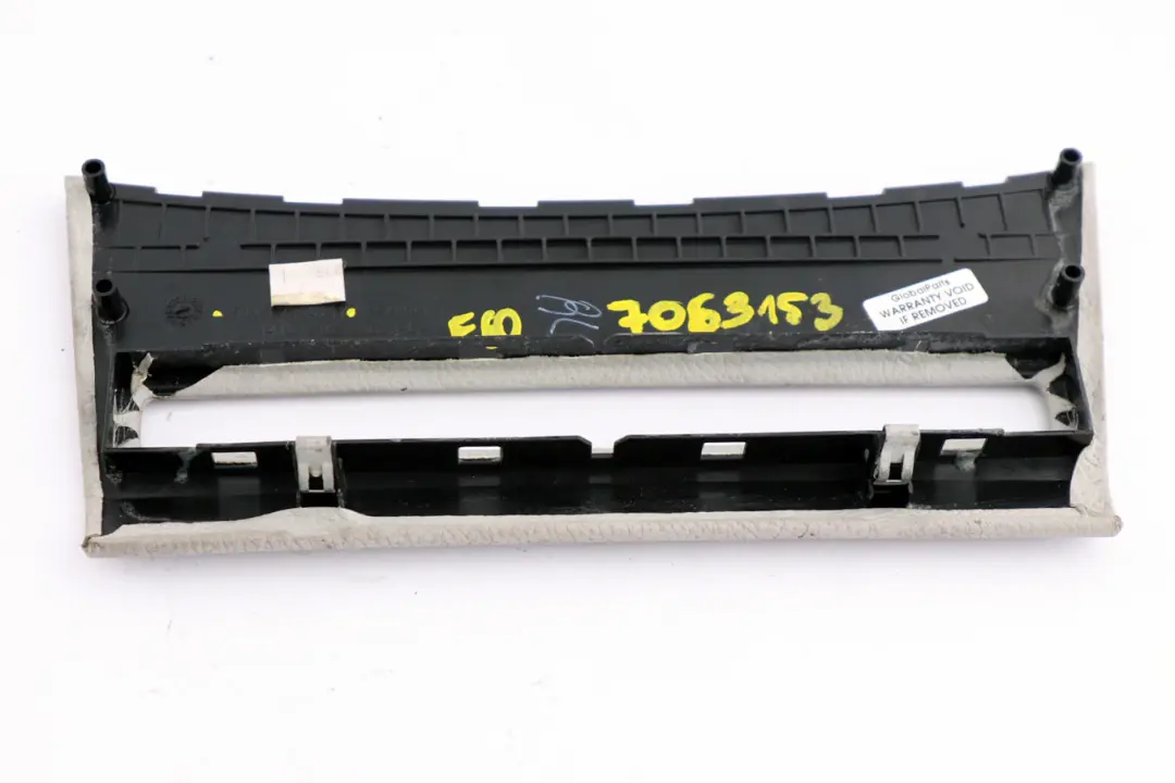 BMW 5 Series E60 E61 Center Radio Cover Dashboard Trim Panel Grey - SKU 7063153 - Part number 7063151