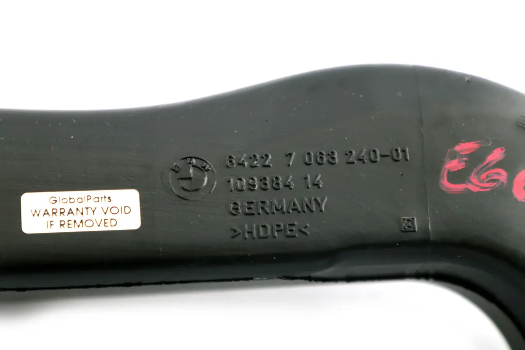 BMW 5 Series E60 E61 Air Channel Right Heater AC Duct Part 6422 - SKU 7063240 - Part number 7063240