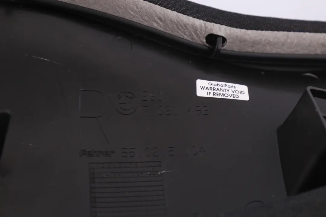 Side Finisher Rear Seat Right O/S Cloth Fabric Anthracite to BMW 5 Series E61 with Part number 7065576 BMW 5 Series E61 Side Finisher Rear Seat Right O/S Cloth Fabric Anthracite - SKU 7065576 - Part number 7065576