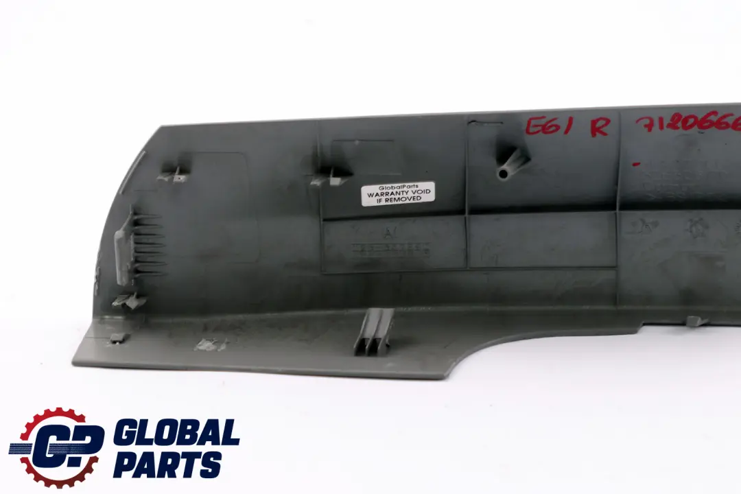 BMW E61 LCI Tapa Embellecedor Panel Barandilla En Maletero Derecha Gris - SKU 7066400 - Número de pieza 7120666