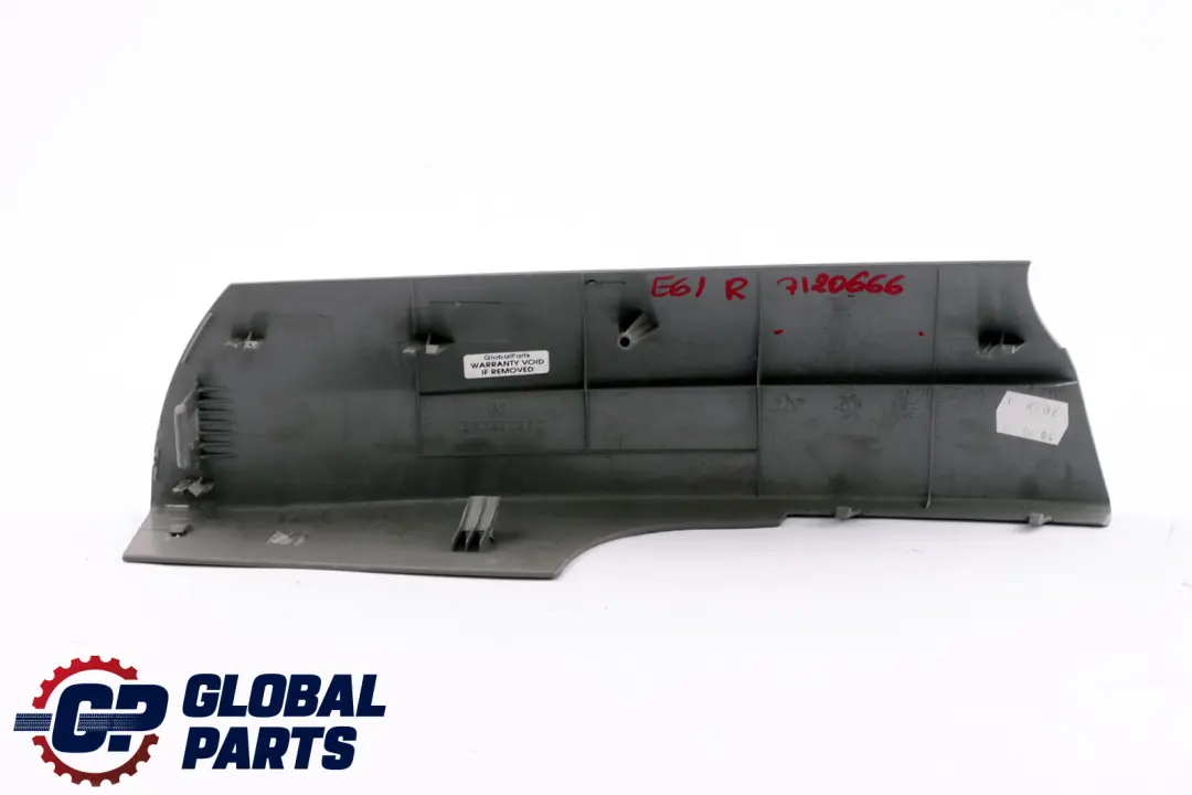 BMW 5 Series E61 LCI Cover Trim Panel Railing In Trunk Boot Right Grey - SKU 7066400 - Part number 7120666